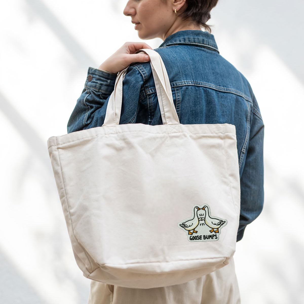 Parche bordado de piel de ganso – Divertido parche de ganso tonto para adultos, parches para coser con plancha para chaqueta, sombrero, mochila, equipo táctico, bonitos parches de ganso para bricolaje