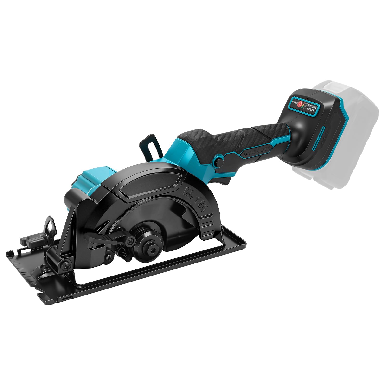 Sega circolare a batteria compatibile con Makita 18V, sega circolare senza spazzole, 5800 RPM, profondità di taglio 55 mm, 0-45°, sega circolare elettrica per legno, plastica (senza batteria)
