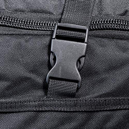 Kinekulle Drum Hardware Bag With Wheels - Heavy Duty Large Duffel With Padded Dividers, sturdy Grip handles and Exterior Storage Pockets - Complete with One Marching Drumstick Bag