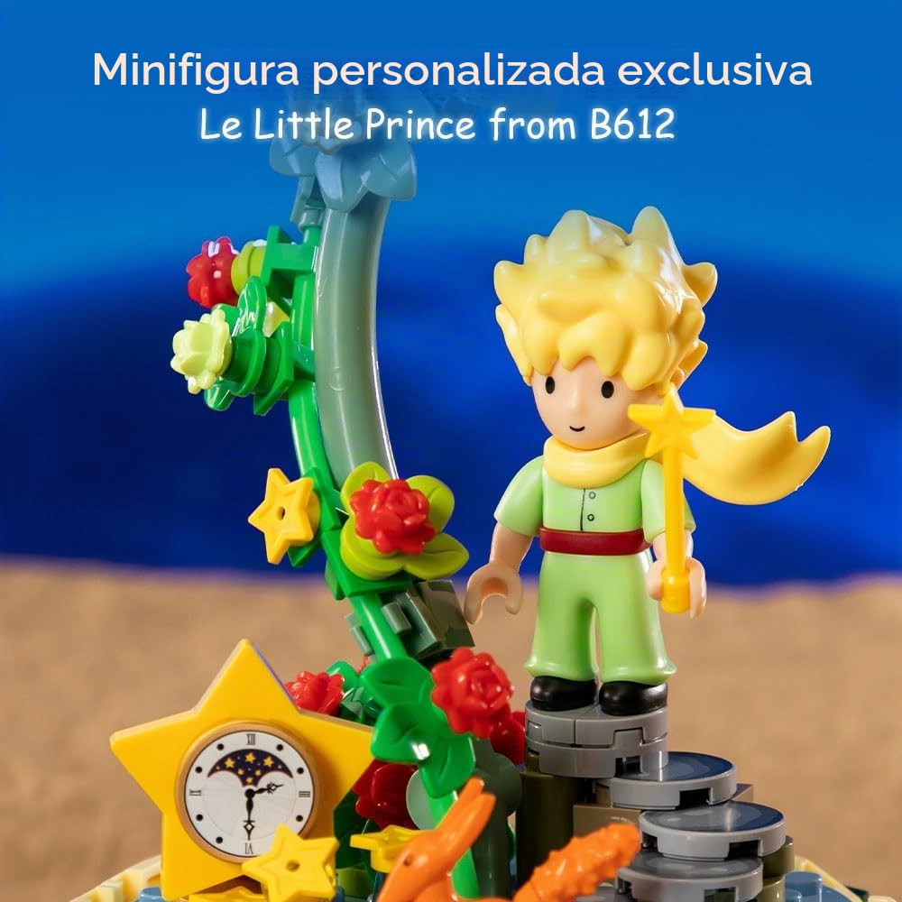 PANTASY Le Petit Prince Set de Bloques de Construcción Lámpara de Luz de Estrellas Modelo Creativo DIY con Minifigura y Cubierta de Alta Transparencia Adultos y Niños