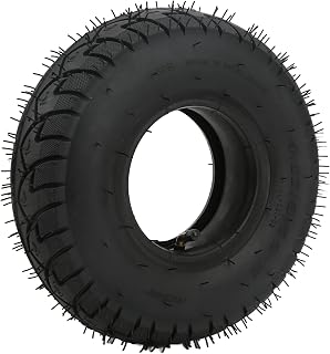 4.10/3.50‑5 Tire and Inner Tube, Rubber Scooter Inflatable Tyre Wear Resistant Electric Scooter Tire Tube Anti Skid Outer Tire and Inner Tube for Electric Scooter Cart Wheel