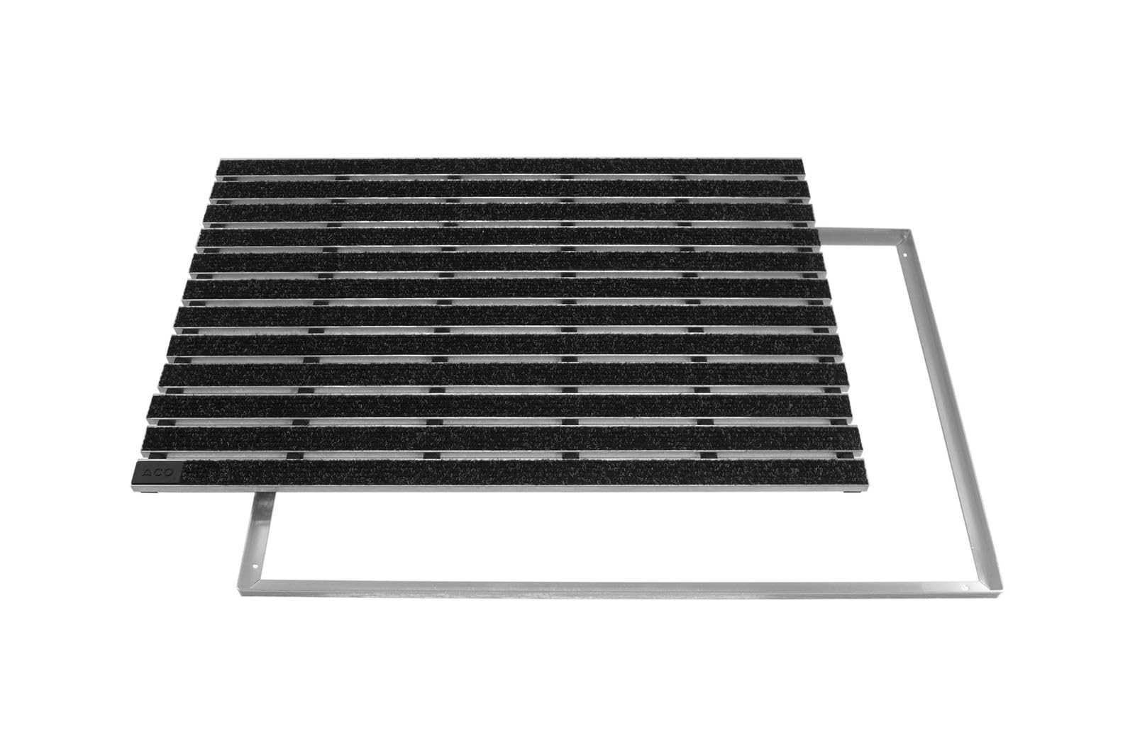 ACO Self® Schuhabstreifer Rips Anthrazit mit Alu Winkelrahmen 60 cm x 40 cm (B x H)