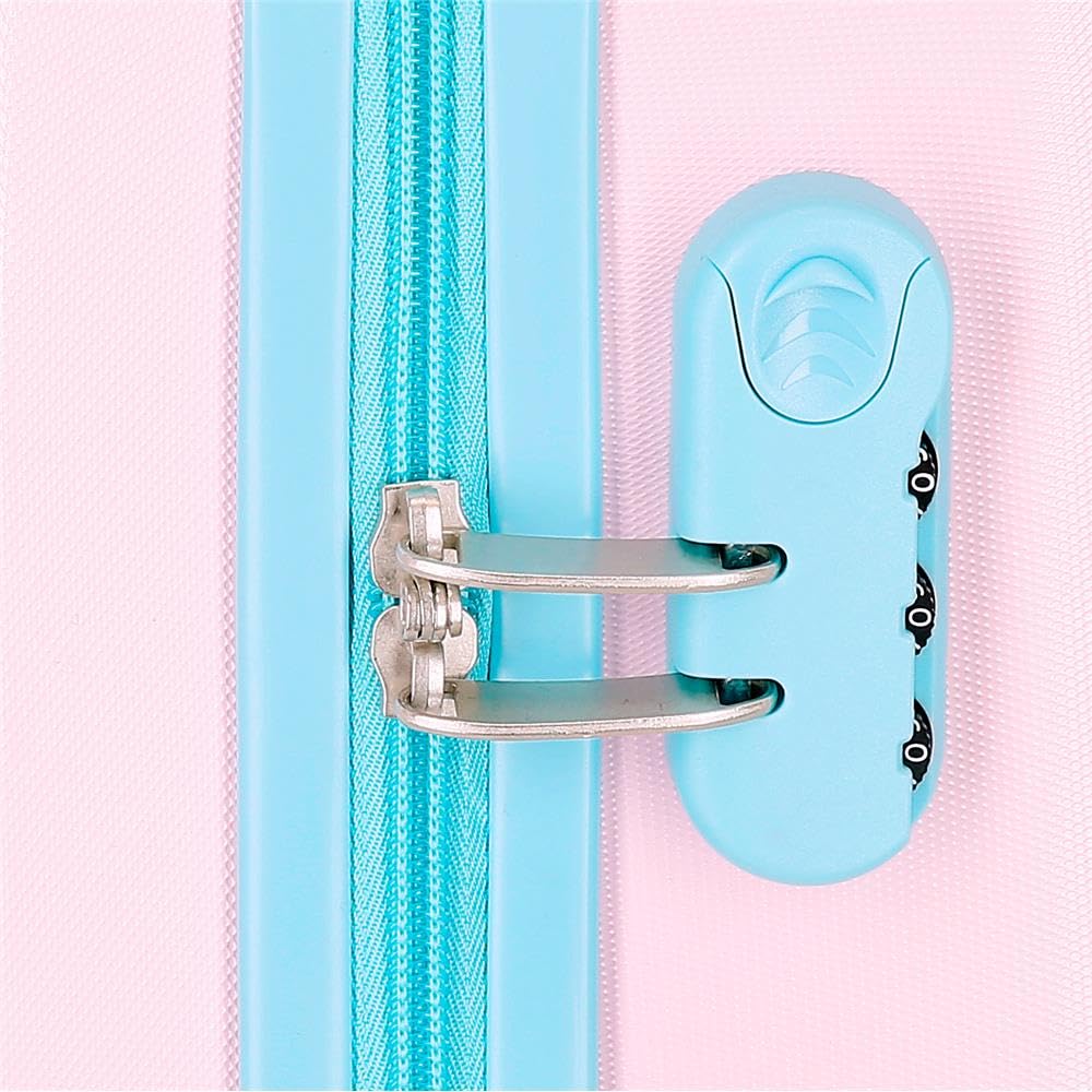 Disney Valise Enfant Rigide avec Fermeture latérale à Combinaison, 4 Roues, Bagage Cabine, fabriquée en ABS, Un matériau Rigide et léger.