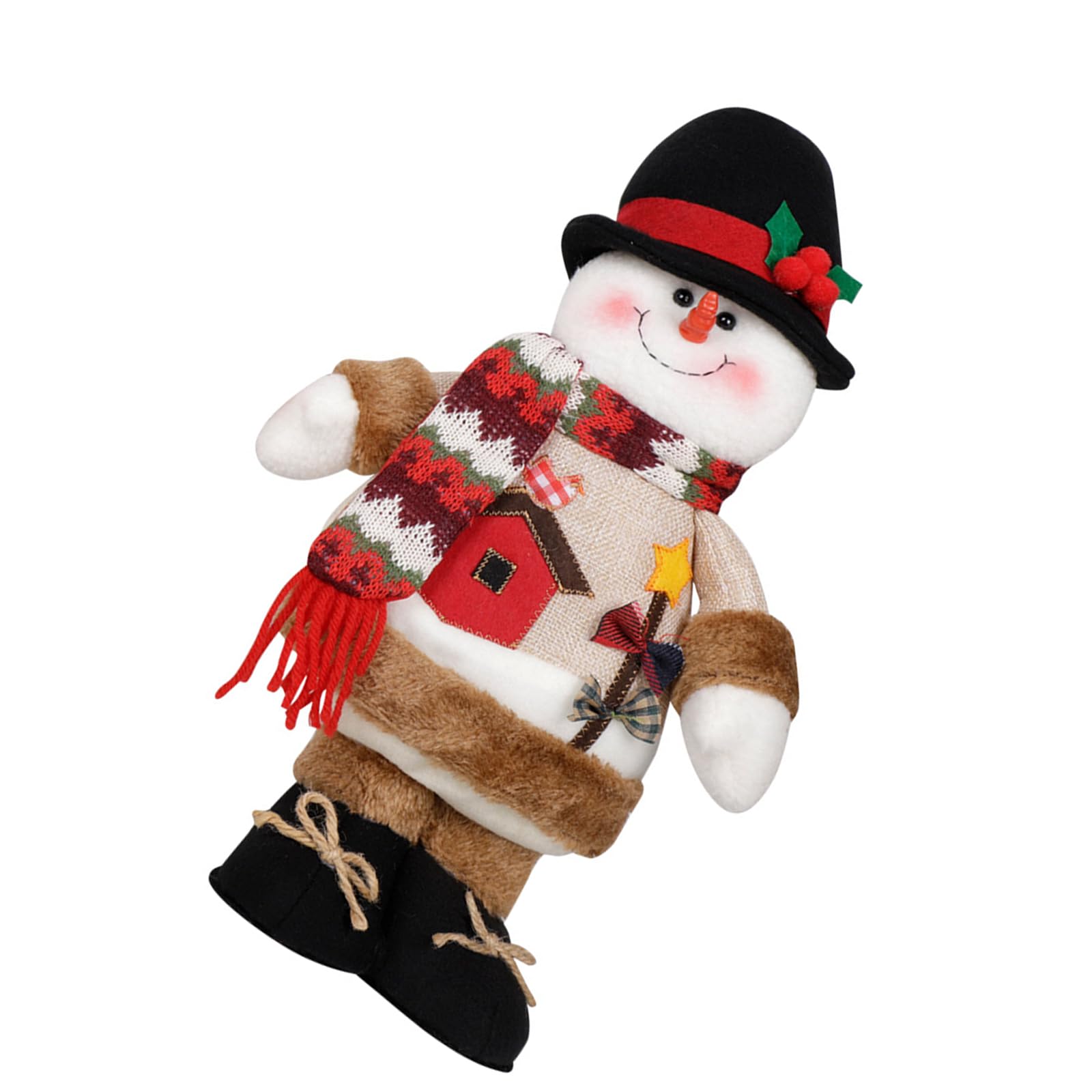 Woedpez Sturdy Snowman Reindeer Ornament Portable Holiday Decoration Safe for Kids and Pet Holiday Display Piece