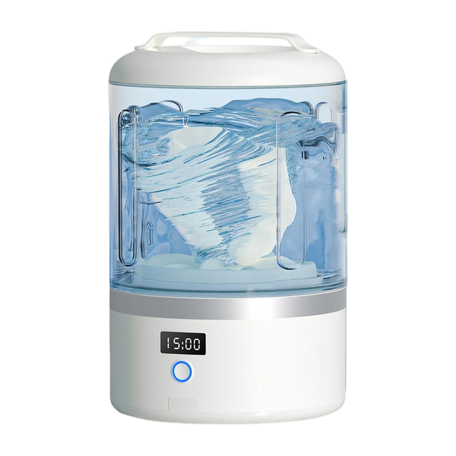 Uqezagpa A Uqezagp Transportable Tiny Washing Cup For Travel Backpacking Nd Home Use With 3600Mah Battery 1.5L Capacity Efficient Cleansing Rotation Technology Double Washer
