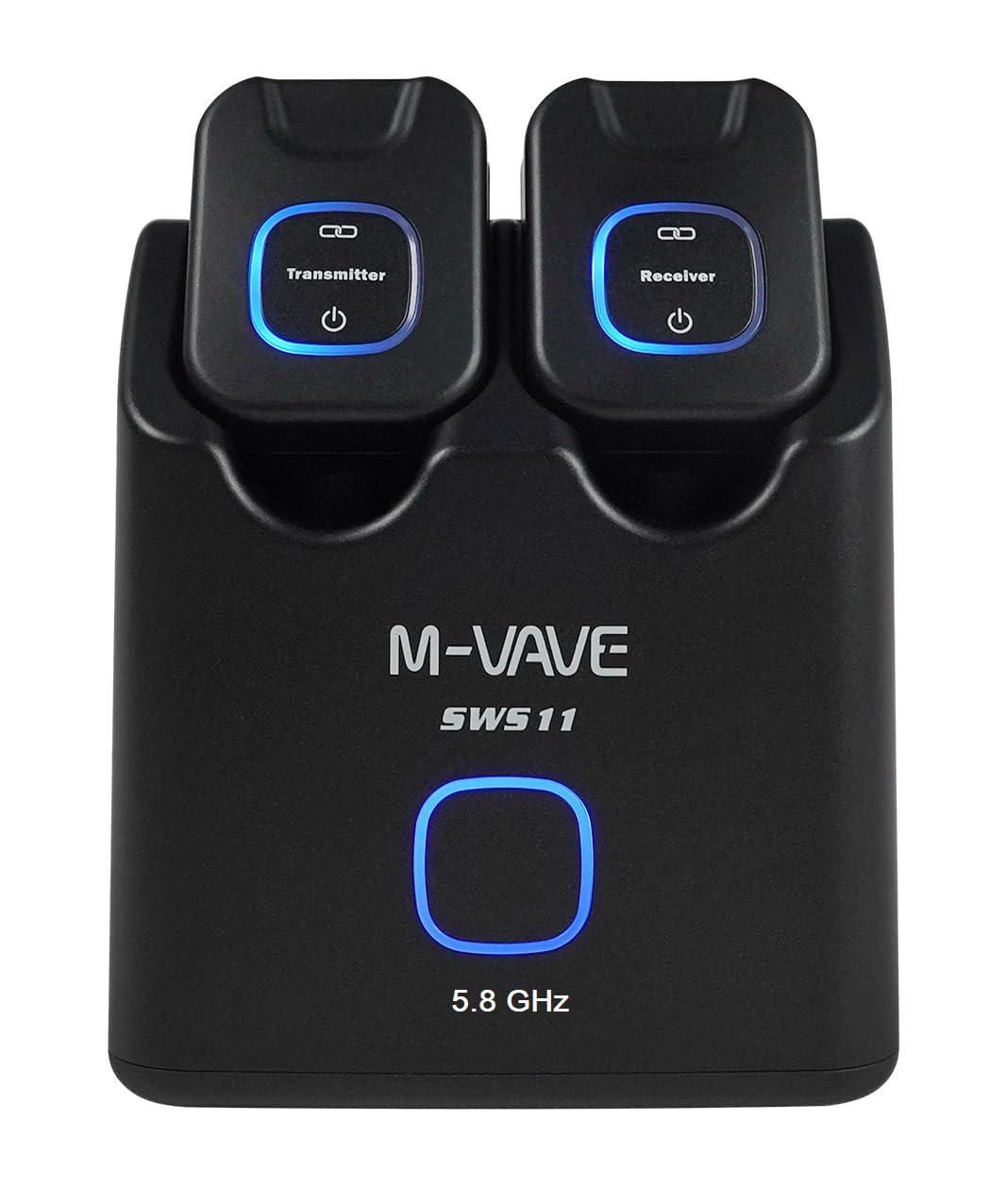 M-VAVE SWS11 5.8GHz Wireless Audio Transmission System, 6-Channel Transceivers, 30m Range, Guitar Bass Keyboard Compatible, with Charging Case
