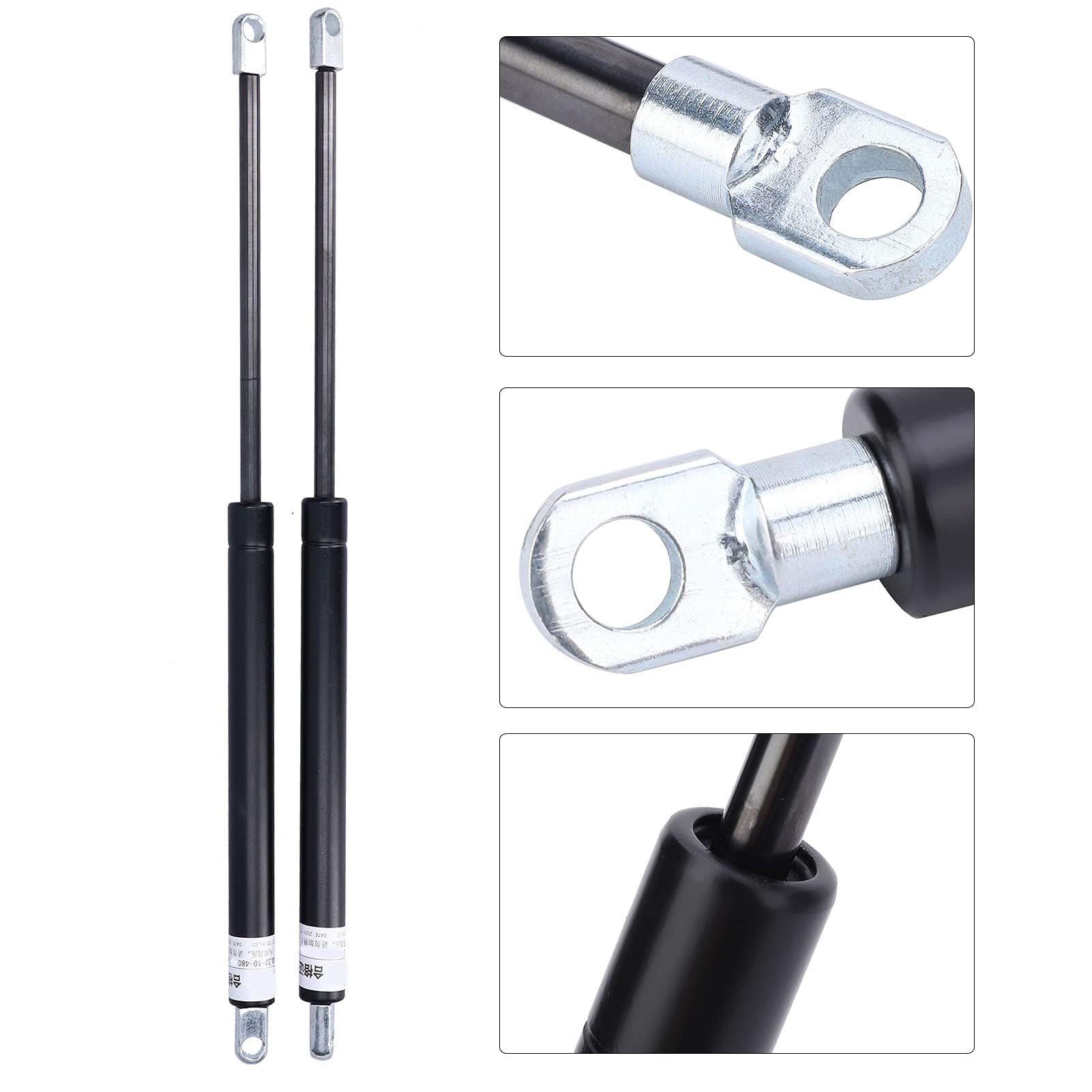 Molla a Gas 480mm 700N, 2 Pezzi, Acciaio, Corsa 200mm, Ammortizzatore per RV Letto Tonneau