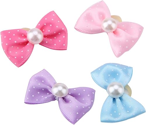 Ymiko Azul y lazos para perros con bandas de goma de diseñador para cachorros, lazo para perro, peluquería en ropa elástica para perros de tamaño