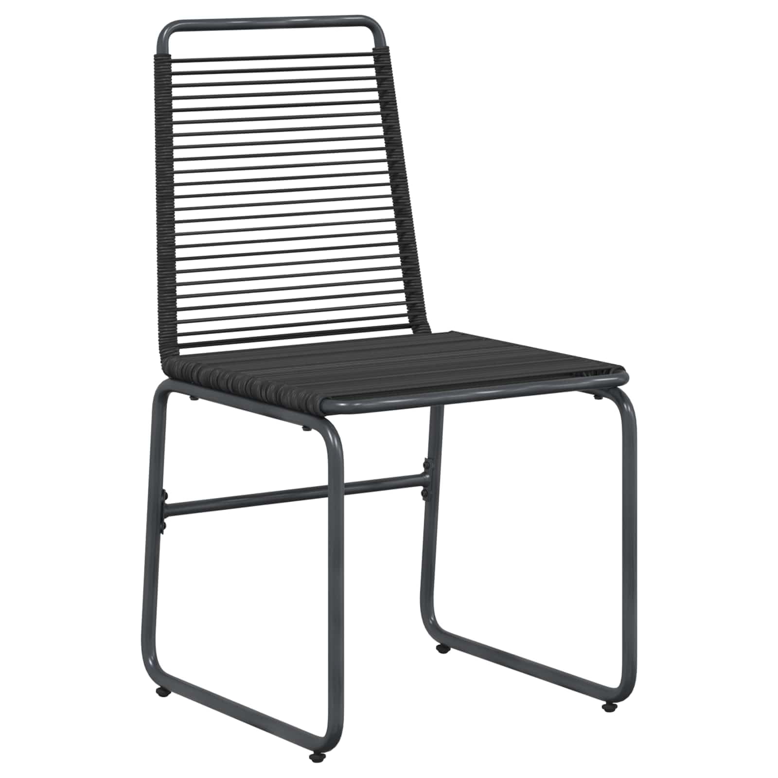 vidaXL Krzesła ogrodowe 2 szt. Czarny rattan
