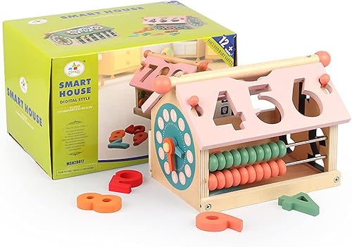 Miniatura 6 de Juguetes de madera para niños y niñas de 1 año Montessori Juguetes Clasificación y Conteo Bloques de actividades de juego Cubos matemáticas Regalos