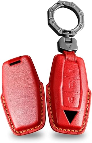 Miniatura 10 de ontto Funda de piel con 3 botones para llaves de automóvil para Mitsubishi Outlander 2022 2023, accesorios para llavero remoto inteligente, funda