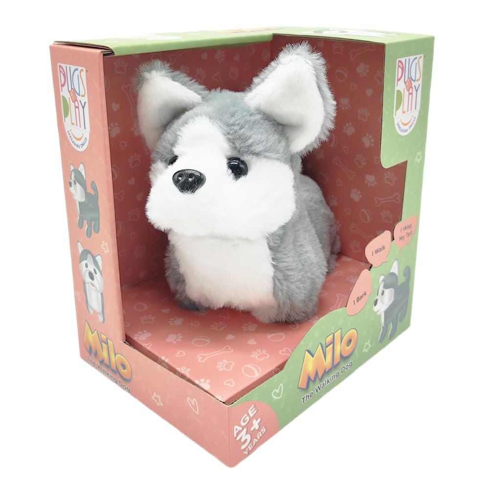 Pugs at Play Milo Interactive Walking Dog Plush Soft Toy