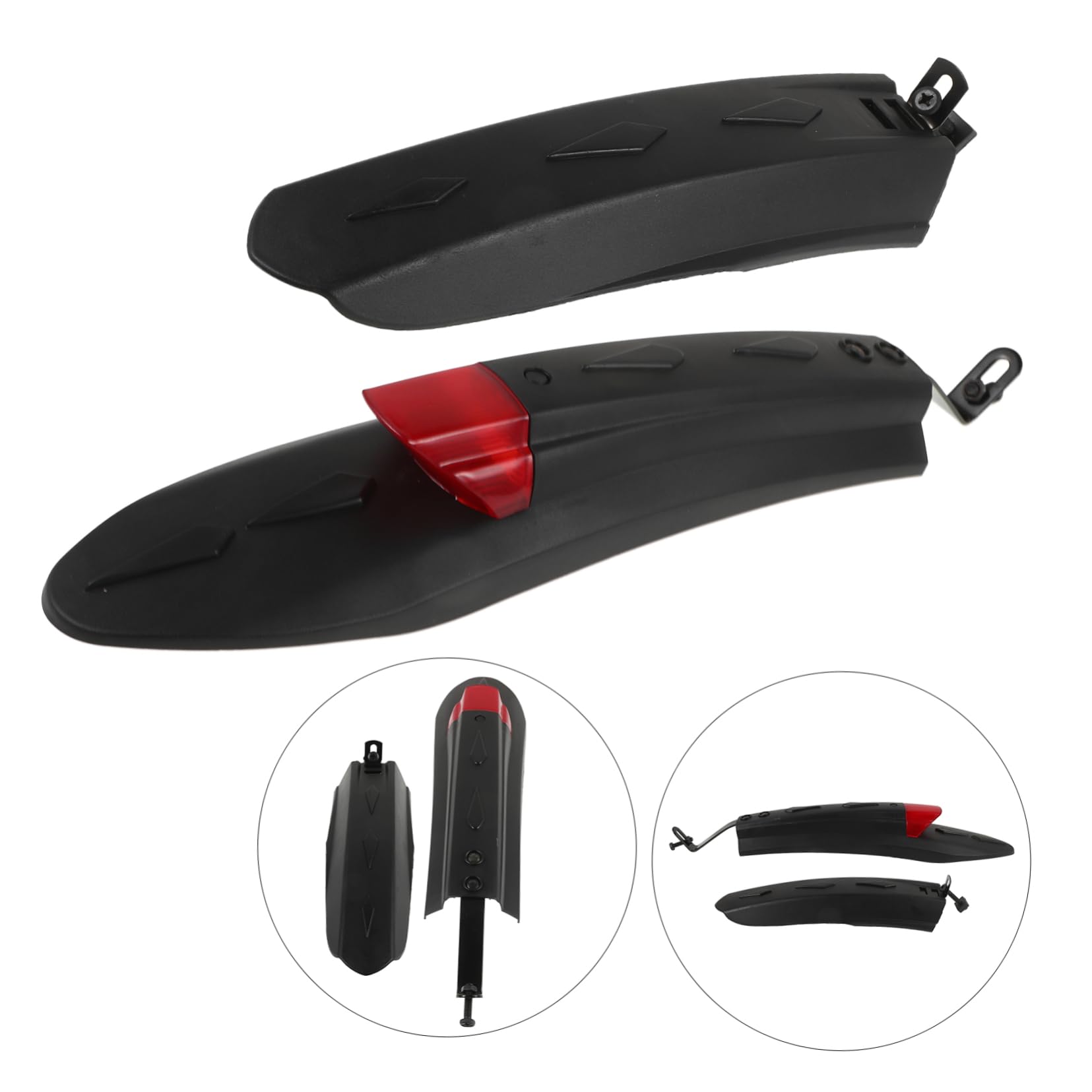 Balacoo Bike Supplies Abs Material Bike Mudguards Easy to Install/disassemble Full Coverage Mud Guard