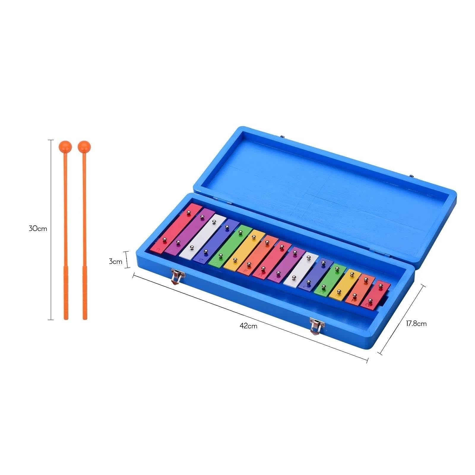 Strumento Xilofono Xilofono Glockenspiel A 15 Tasti Strumento A Percussione Musicale Colorato Con Custodia