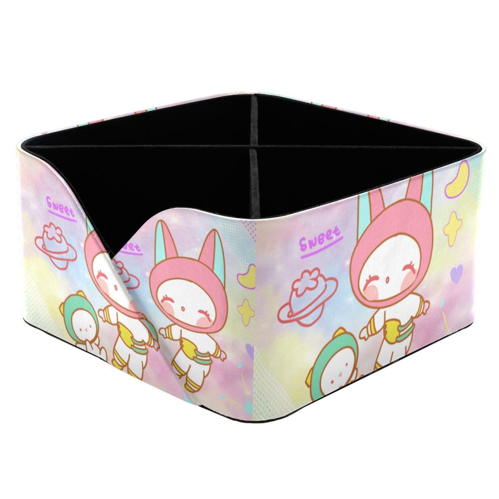 Porte-stylo lapin aviation rectangulaire double compartiment organiseur de maquillage