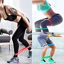 TWINZFIT Premium Resistance Bands 5 mini Loop Bands Set, X-Light to X-Heavy Natural Latex for Men & Women for Hip, Glutes, Legs and Squats Exercises & Yoga Fitness Kit for Home Gym gallery image