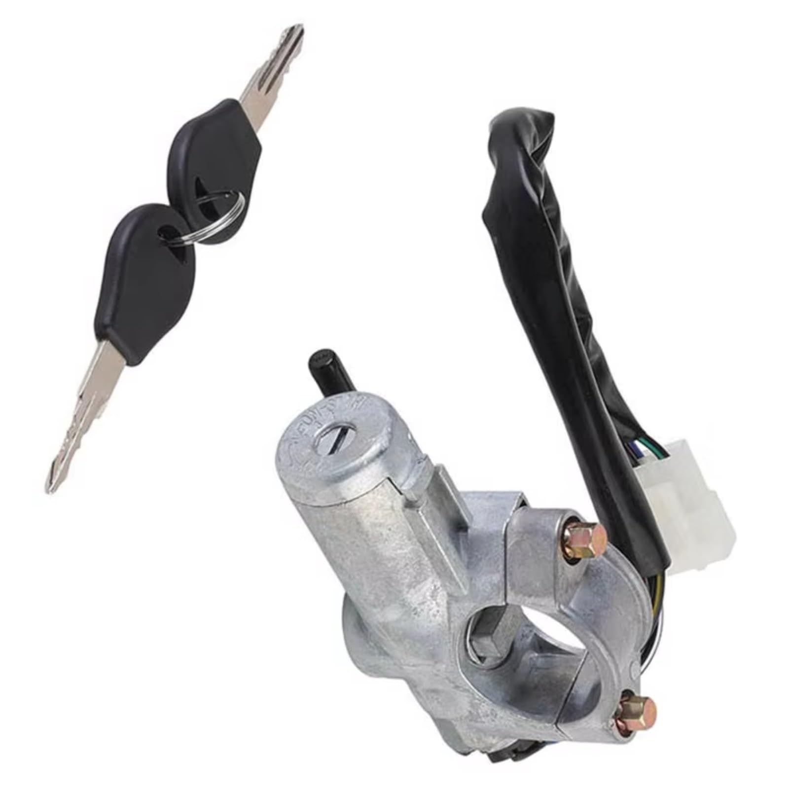 Set Blocchetto Accensione Compatibile con Nissan per D21 Pickup LHD Cilindro della serratura di accensione 2 chiavi 4870001G25 4870001G26