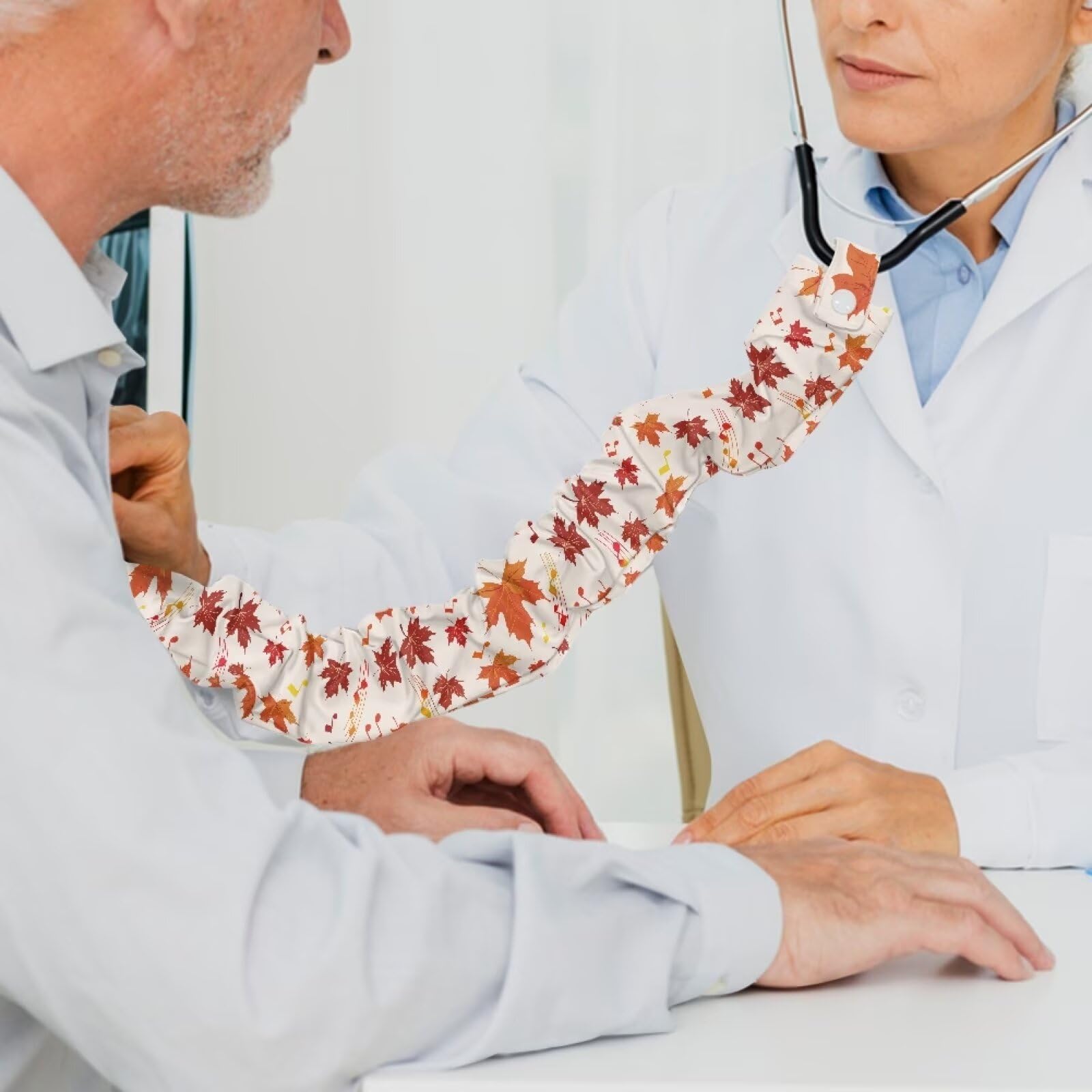 Uorisanigo Stethoscope Cover Gifts for Nurse Stethoscope Protective Cover Maple Leaves Stethoscope Cover Sleeve Thanksgiving Gift Nurse Accessories Protect Your Neck Cover 2 Pack