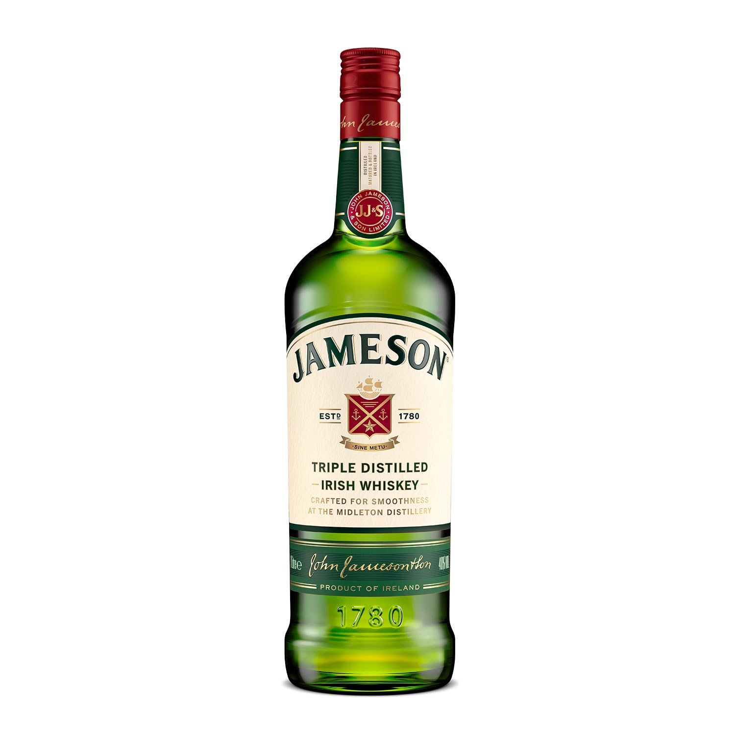 Jameson Original Triple Distilled Blended Irish Whiskey | 40% ABV | 1L | Irish Whiskey with Spicy Wood and Sweet Notes | Blended Irish Whiskey with Signature Smoothness | Triple Distilled in Ireland
