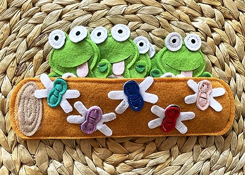 5 Little Speckled Frogs Nursery Rhyme Finger Puppet, Green, small - Image 4