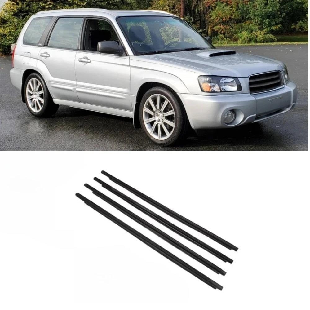 Guarnizione portiera auto Guarnizione In Gomma Vetri Esterni Per Subaru Per Forester 2004-2007 4 Pezzi 61280SA010 Protezione Porte Auto