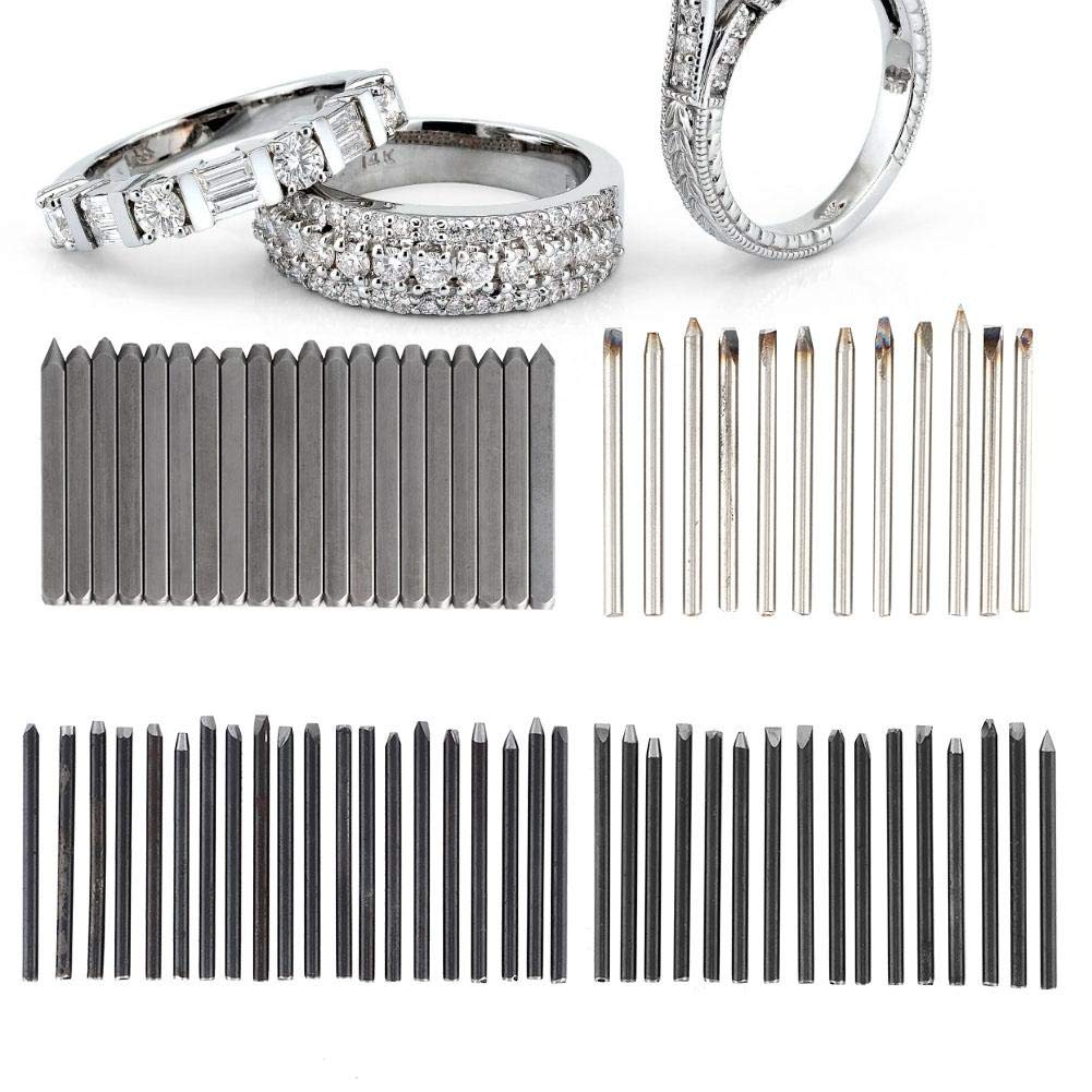 AYNEFY Cincel de Metal Profesional para Joyería, Herramientas de Cincel de Yunque de Joyería Procesamiento de Herramientas de Tallado para la Creación de Patrones Y(20 Palos