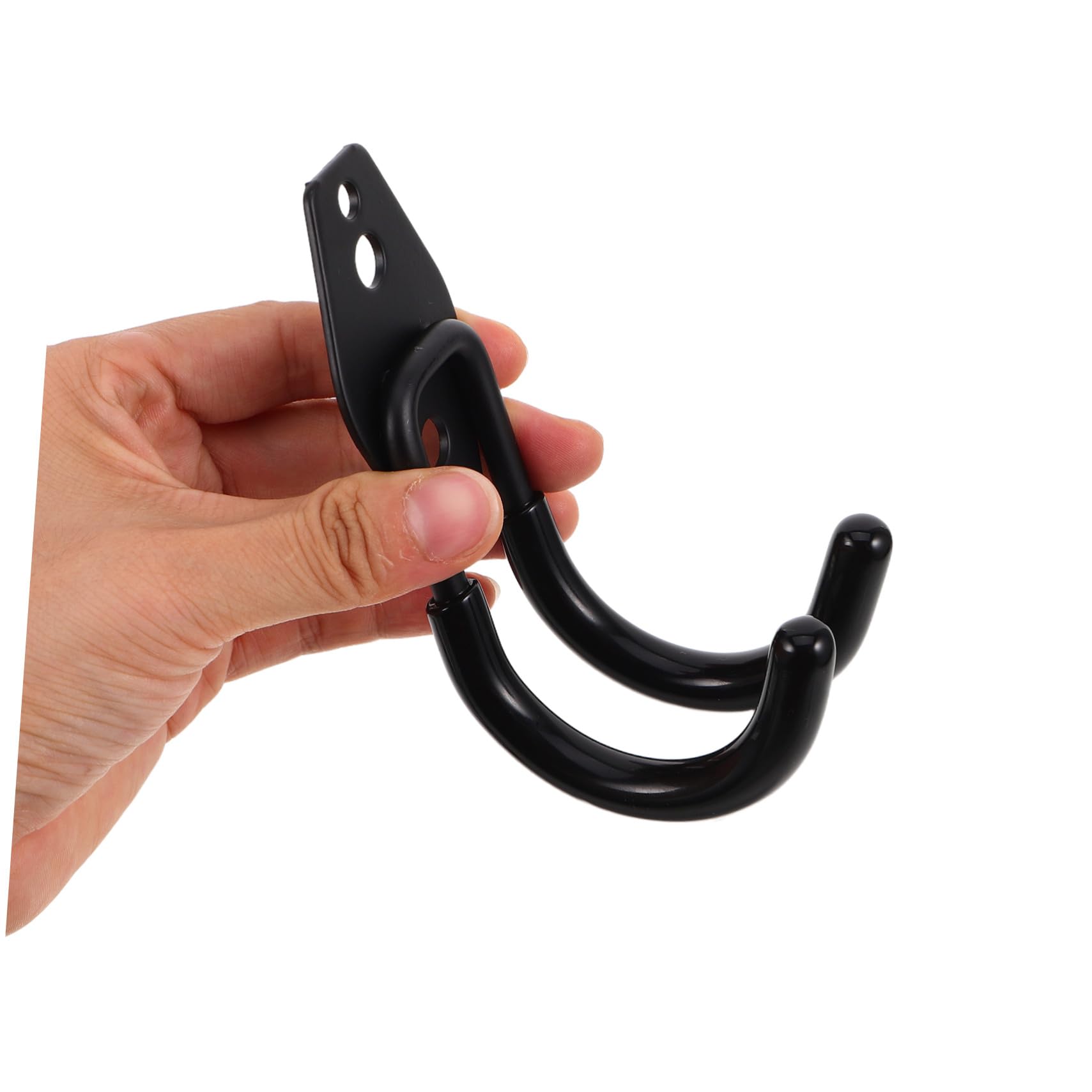 Angoily 4pezzi Ganci Da Garage Resistenti Per Montaggio Parete Ganci Per Scale Tubi Sci Sport Attrezzi Da Giardino Organizer Nero