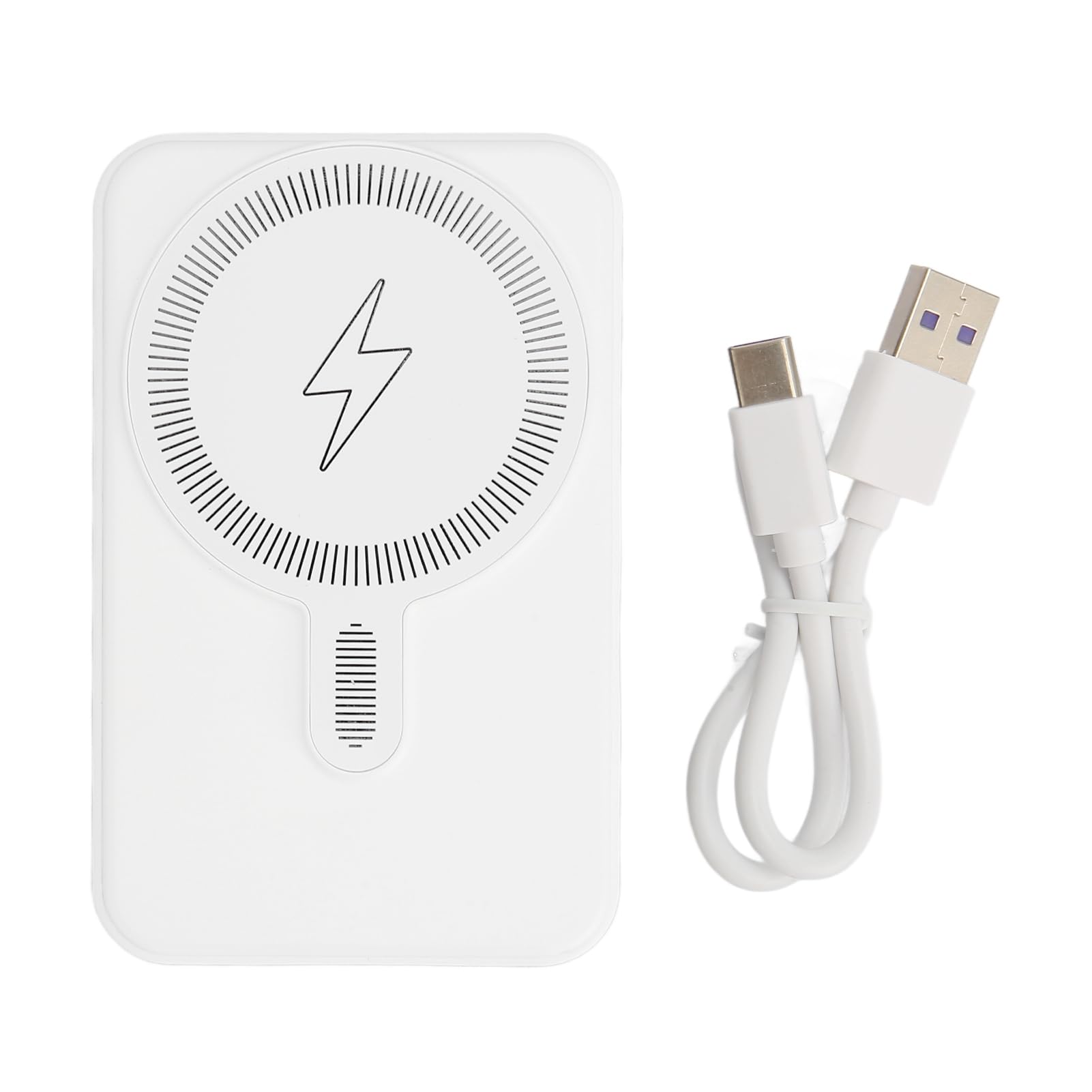 Cargador Portátil Inalámbrico, Batería Magnética de 10000mAh de Alta Capacidad con Pantalla LED para 14, 13, 12 Series (Blanco)
