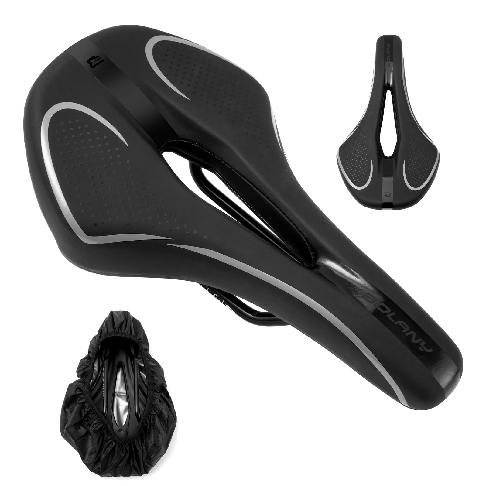 Fahrradsattel Herren Damen Bequem, Weich Memory Foam Ergonomisch Stoßdämpfend Atmungsaktiv Fahrrad Sattel, Wasserdicht Fahrradsitz mit überzug für MTB Rennrad Cityrad