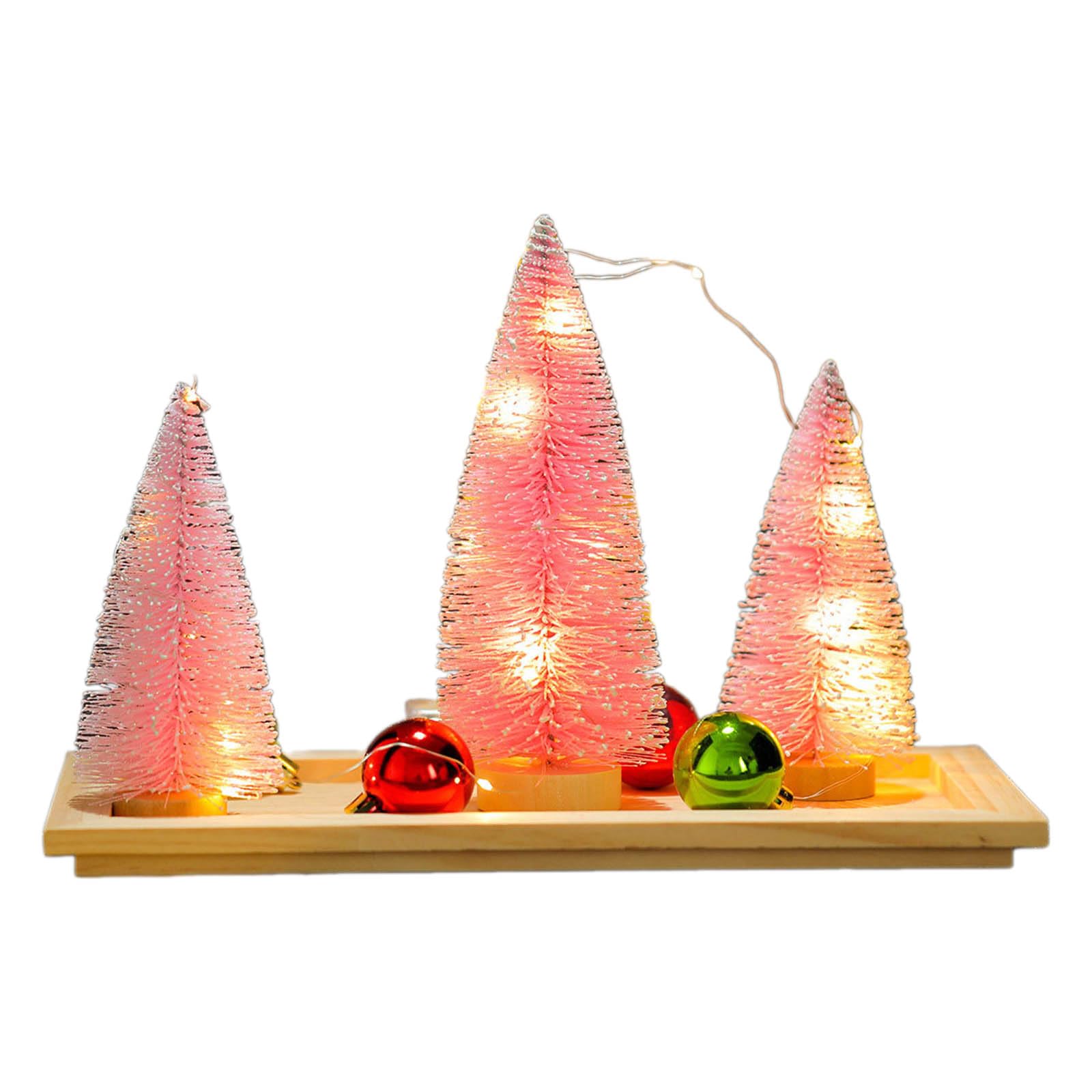 carotoe Festival Table Decoration Small Lighted Christmas Tree Stand Ornament for Home Holiday Decoration Desktop Christmas Tree