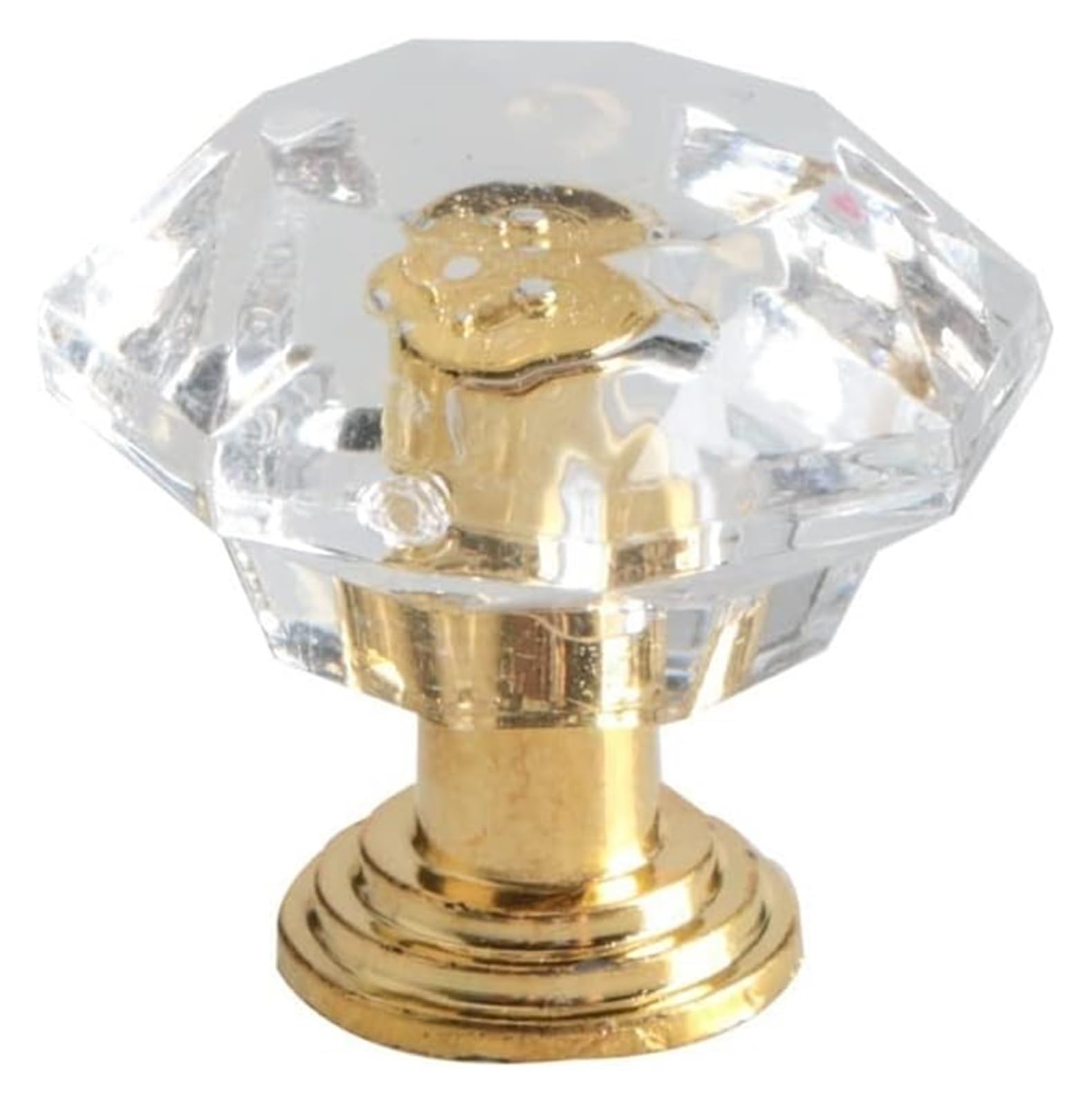 ENmrfvkz Ceramic Cupboard Drawer Handle Knobs, Crystal Zinc Alloy Cabinet Knobs 26x24mm Transparent