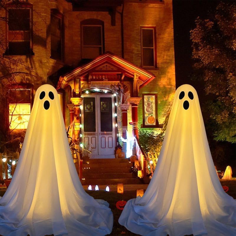 Coolchic Halloween Decorations Outdoor, Spooky Ghost Decor Lights for Porches, Yards, Gardens, Lawn (Style 1)