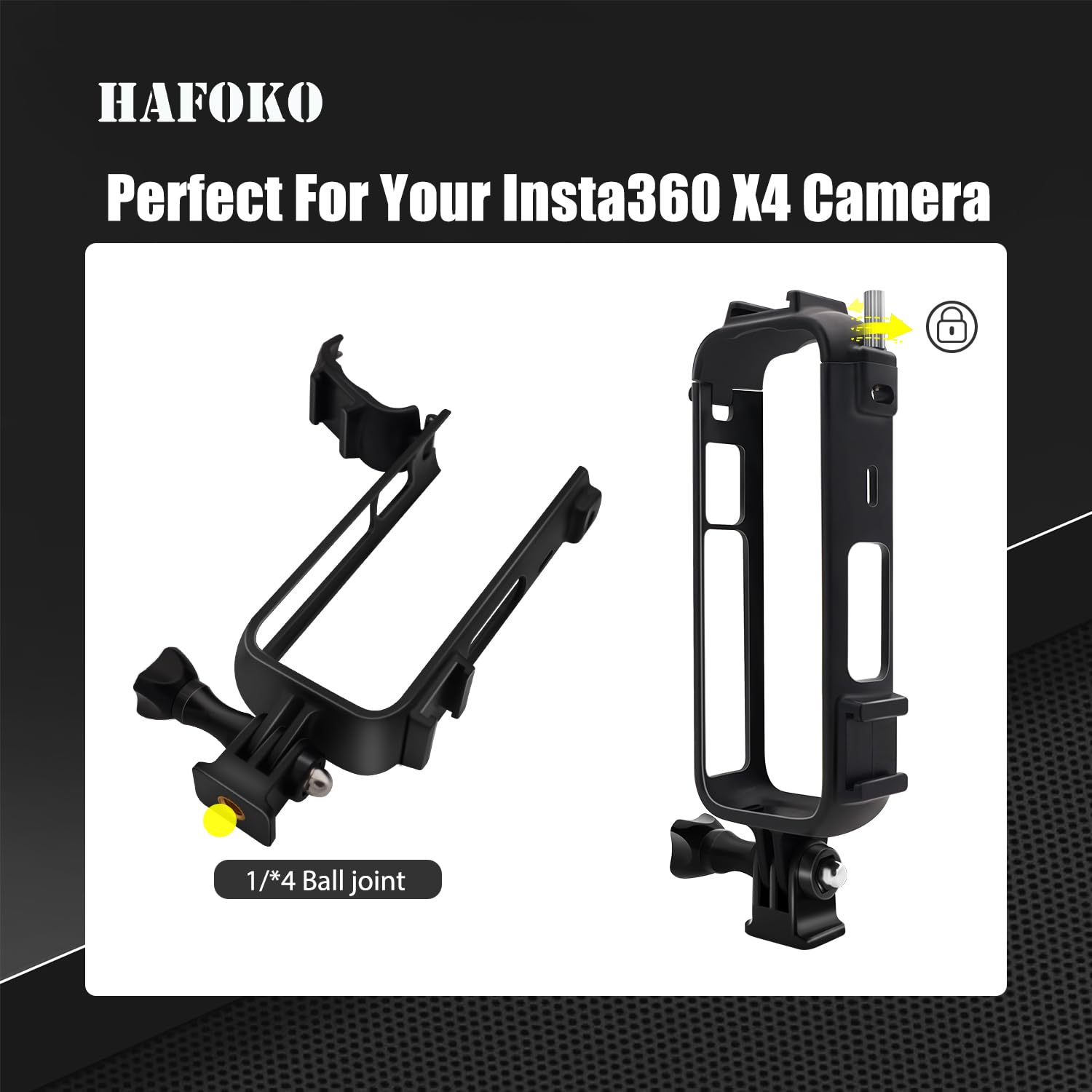 Cage Protection Alliage Aluminium Pour Insta 360 X4 - Griffe Froide, Capuchon Objectif Et Protecteur Écran Inclus