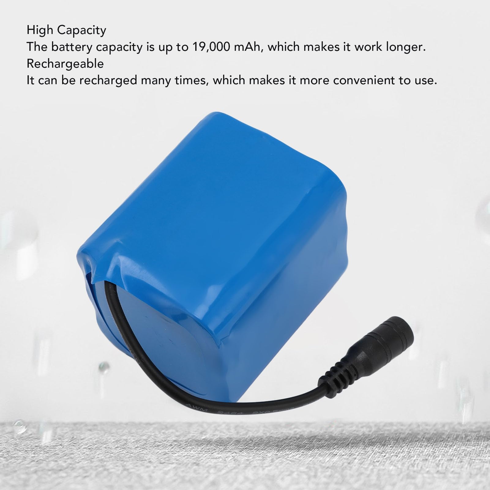 Batería para Barco RC de 19000 MAh, 7,4 V, Batería Recargable de Iones de Litio con Cables Desnudos, Repuesto para Barcos, Coches, Robots y Accesorios de Modelos RC de Alta Velocidad