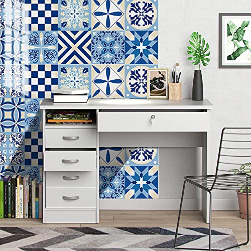 Vinilos Pared Cocina Estilo Marroquí Azul Vinilo Adhesivo Cenefas Adhesivas Baño Cocina Azulejos Decorativos Adhesivos… - Imagen 3