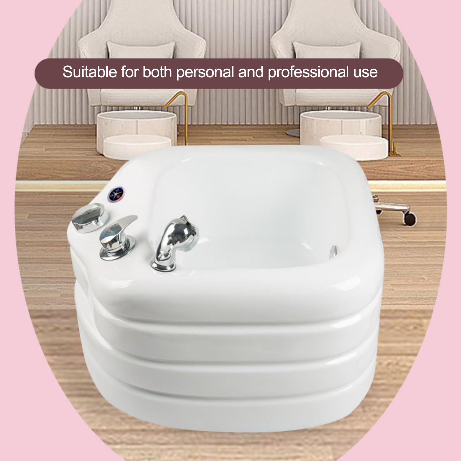 Kąpiel głębokich stóp, spa z masażem, do domu, pedicure, spa z regulowaną temperaturą i masażem, kolorowa lampa, łagodząca stres stóp, poprawia krążenie krwi (pomarańczowa)