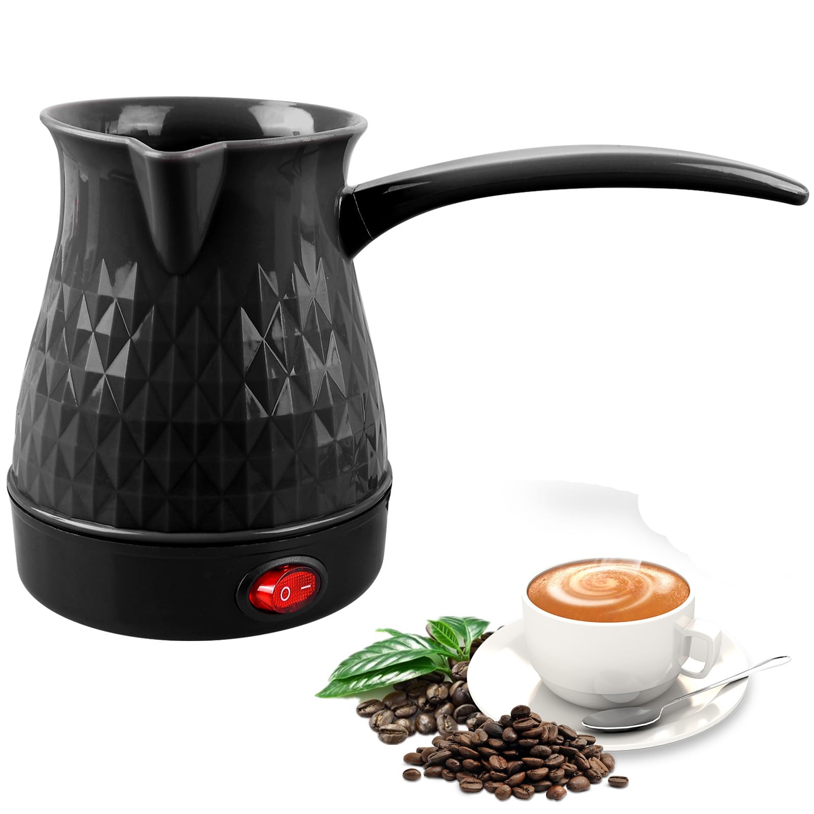 BORDEAG Caffettiera elettrica da 500 ml, macchina da caffè turco, 600 W, 220 V, a induzione, caffettiera turca, per la casa, caffettiera turca
