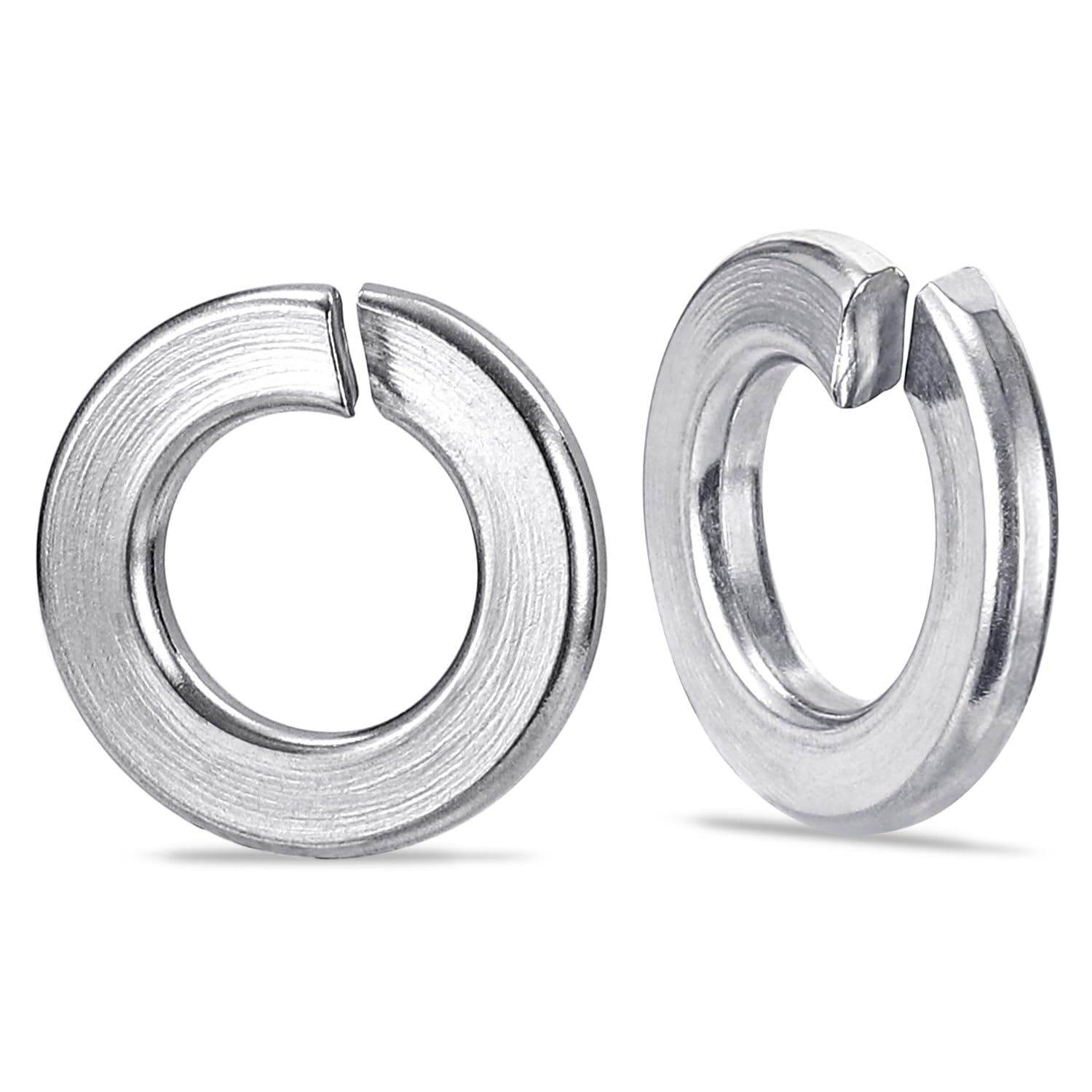 Mellewell 1/4" Lock Washer Spring Lock Washers, 304 Stainless Steel 18-8, Bright Finish, Pack of 100