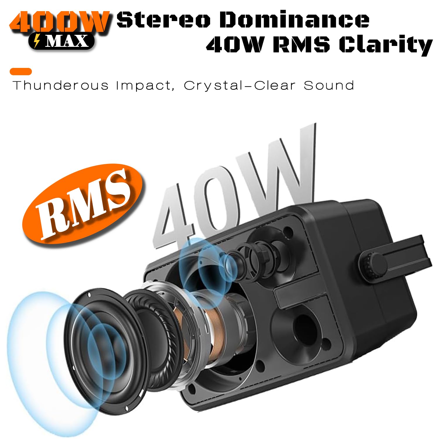 Amazon.com: ZYUWM 400W AC-Powered Outdoor Bluetooth Speakers