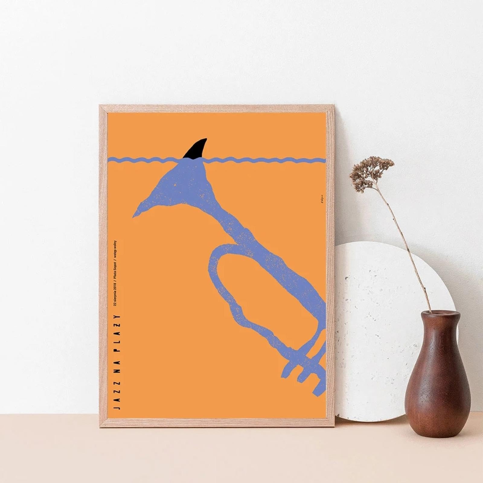 MAIMANG Famosi poster e stampe di musica jazz, strumenti musicali, dipinti su tela, quadri da parete per la decorazione del soggiorno, cornice 60x80cm