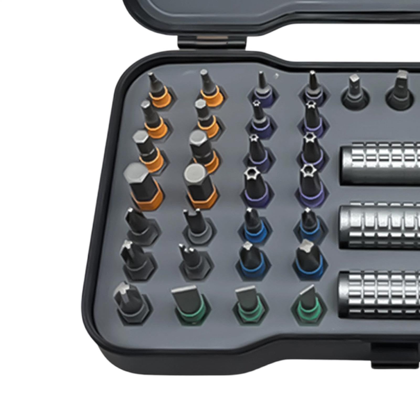Juego de Destornilladores con Carraca Multiusos Portátil Ergonómico 47 en 1
