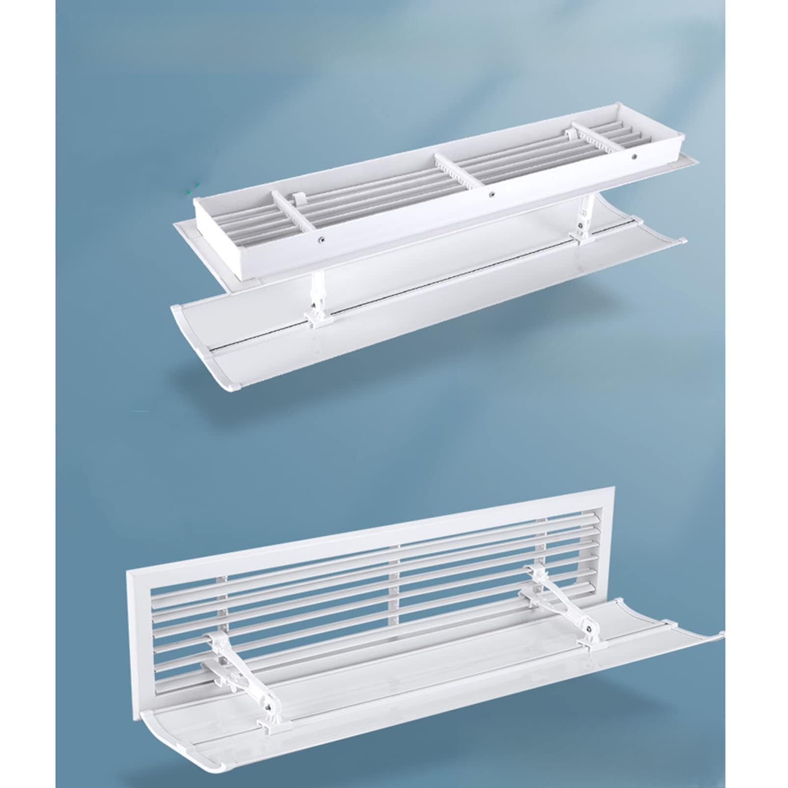 Fadiadem Air Conditioner Flow Deflector Central AC Vent Cover, Adjustable Outlet Air Wing Air Diverter Cover, Anti-Direct Blowing Baffle Windshield, for Vents/RV/Home HVAC/AC/Ceiling Registers