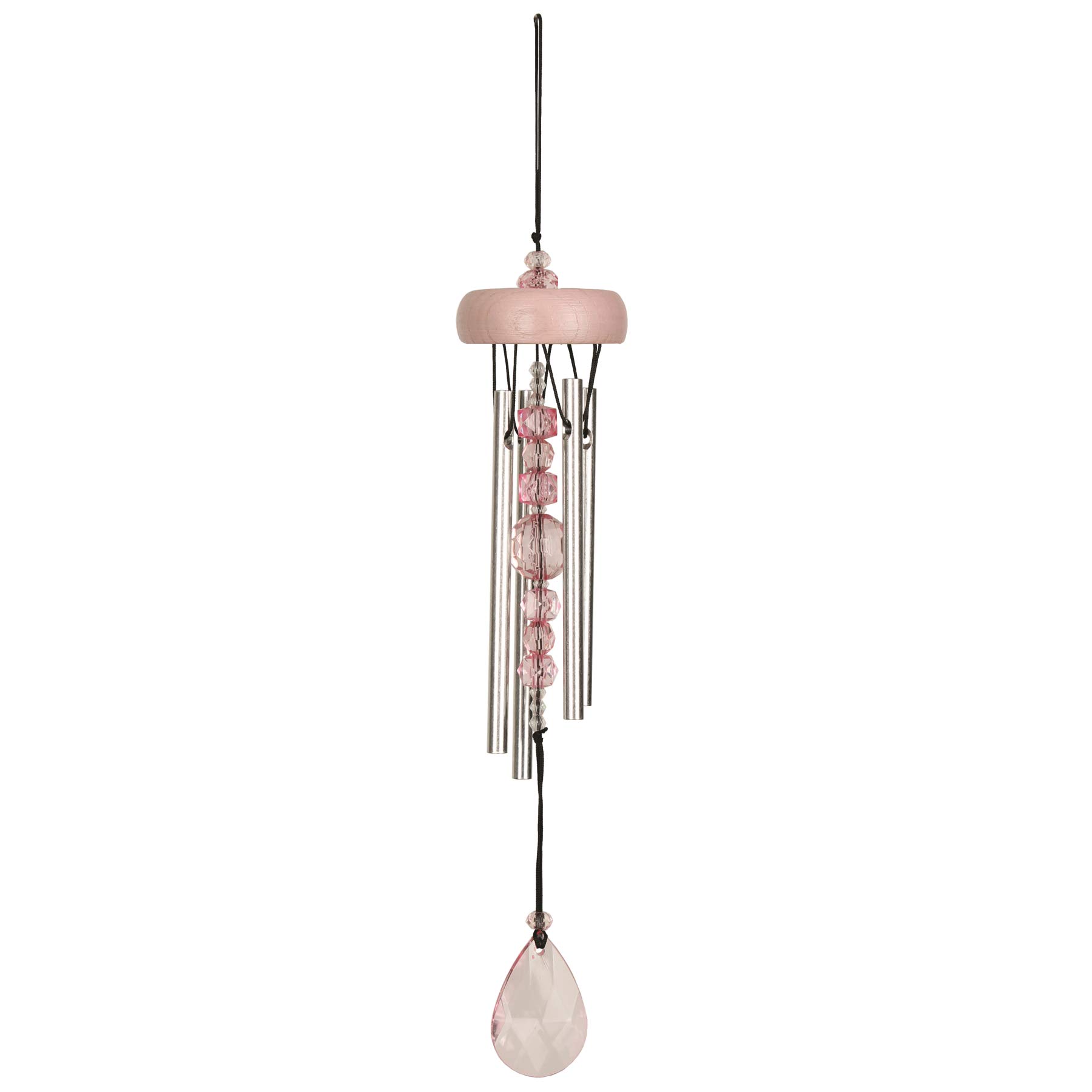 Woodstock Hanging Outdoor Colourful Pink Wind Chime