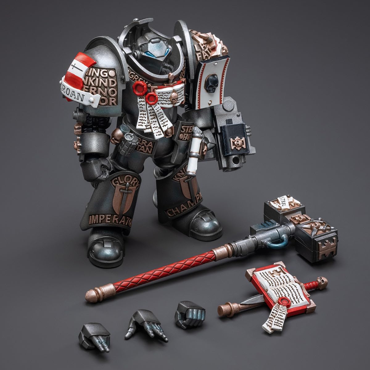 HiPlay JOYTOY Warhammer 40,000 1/18 Szarzy Rycerze Terminator Caddon Vibova JT3228 Figurki Akcji