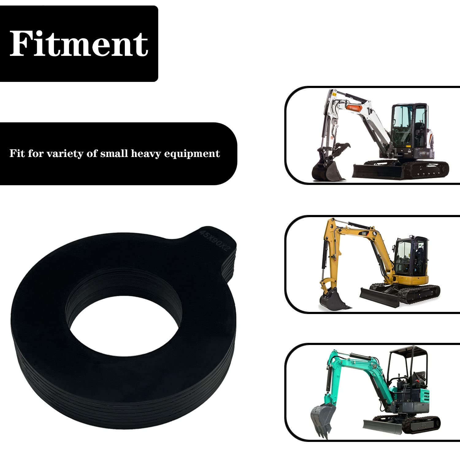 Amazon.com: GYUPTRK 8 Pack 45MM Excavator Bucket Pin Shim Kit for