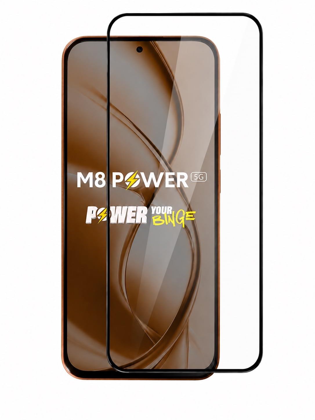 NSTAR® Premium Tempered Glass Screen Protector Compatible for Poco M8 Power 5G (Pack of 1) | Edge to Edge Coverage With Easy to installation kit,Scratch Resistance,Anti Fingerprint,Case Friendly (Black)-image-29