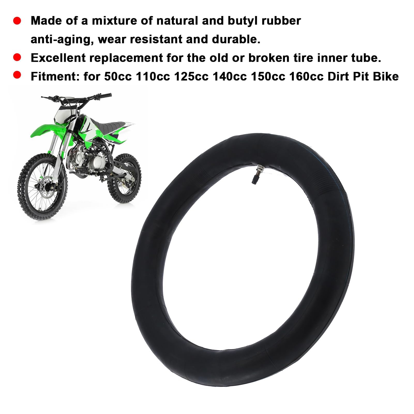 Gumowa dętka, Dirt Tube 2.5/2.75-14 60/100-14 do 50 cm3 110 cm3 140 cm3 160 cm3 Dirt Pit Bike dętka gumowa dętka zapewniająca wydajność i wydajność