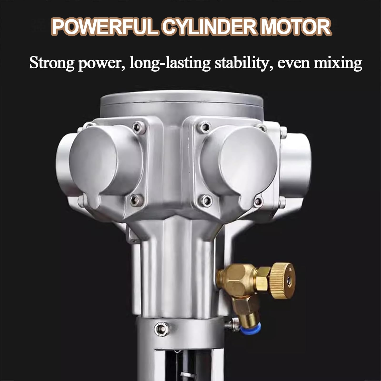 Mezclador de pintura neumático con soporte, agitador de aire de 1/16 HP, 50-3200 RPM, altura ajustable para mezclar resina epoxi, tinta, revestimiento, adhesivos y productos químicos