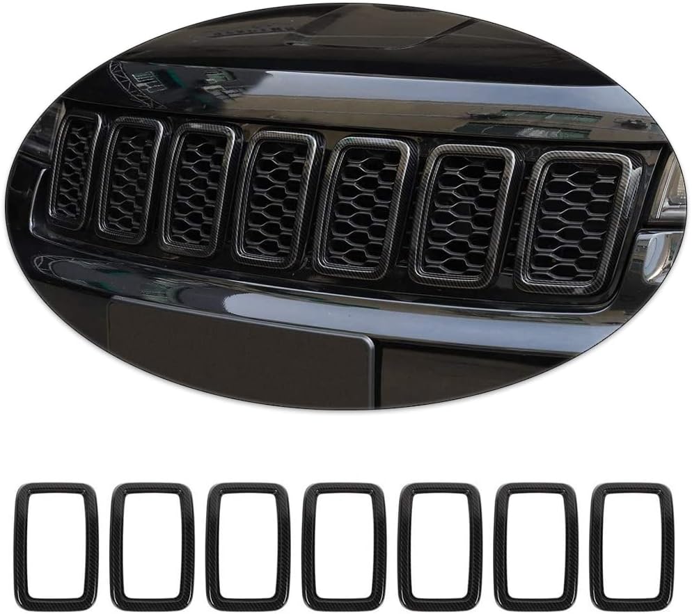 Front Grille Rings Grill Inserts Cover For 20172019 Jeep