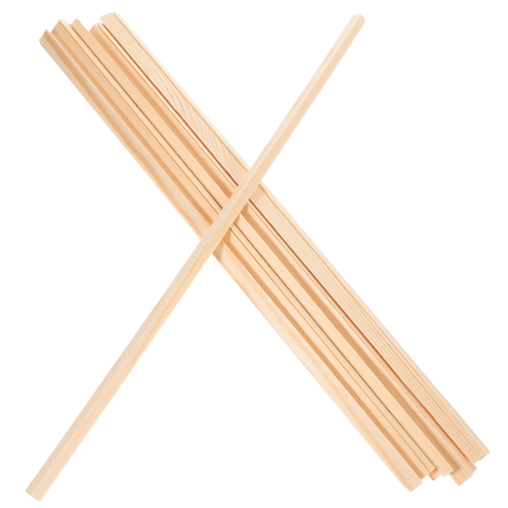 VILLCASE 10 pcs Pine Wood Window Trim Strips 2 m DIY Moulding Beading for Screen Edge, Smooth Architrave for Interior & Exterior Frames, Picture Frame & Door Trim